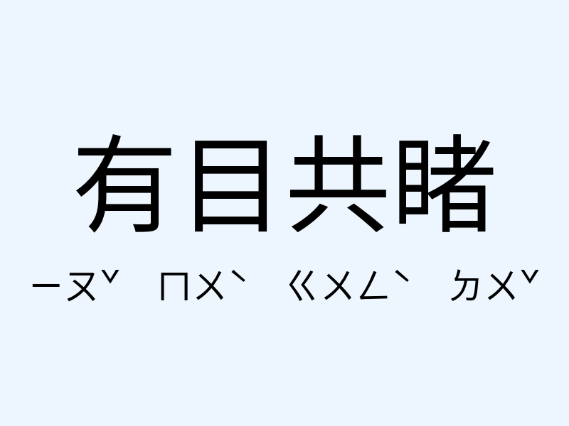 有目共睹注音發音