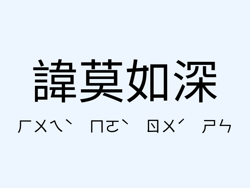 諱莫如深注音發音